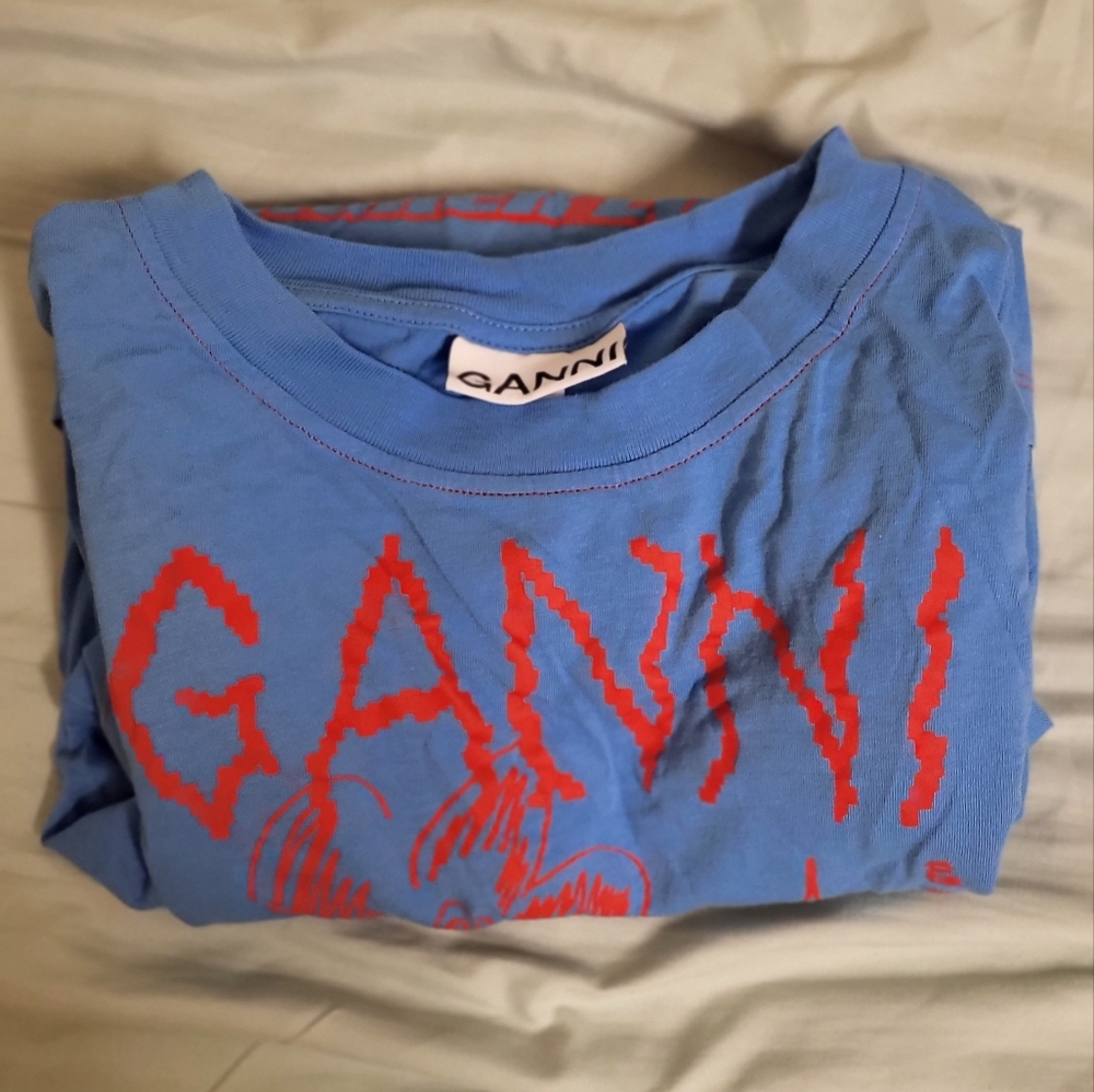 GANNI love sleeved shirt